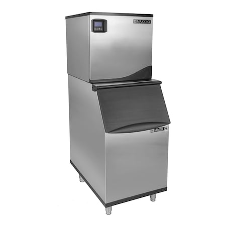 Maxx Ice Intelligent Series Modular Ice Machine, 22 in.W, 361 lbs, with Storage Bin, 22 in.W, Stainless Steel MIM360NH-B310